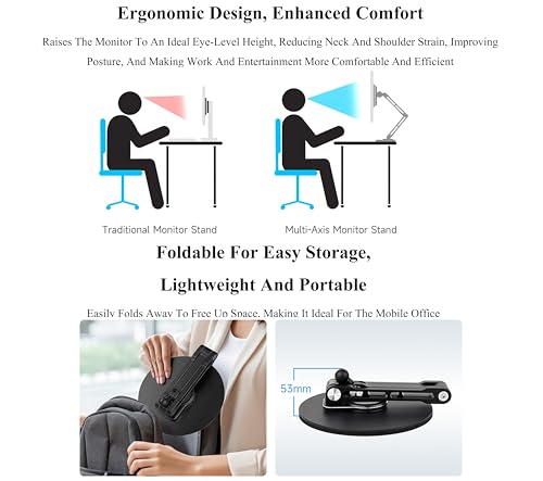VESA Monitor Stand, Compatible with Up to 19inch Monitors - Image 6