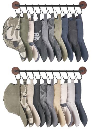 Mkono Hat Organizer, Metal Hat Rack for Wall Storage - Image 2