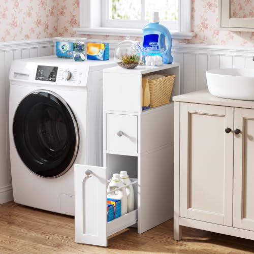 CHOEZON Slim Bathroom Storage Cabinet, with Slide Out Drawers - Image 5