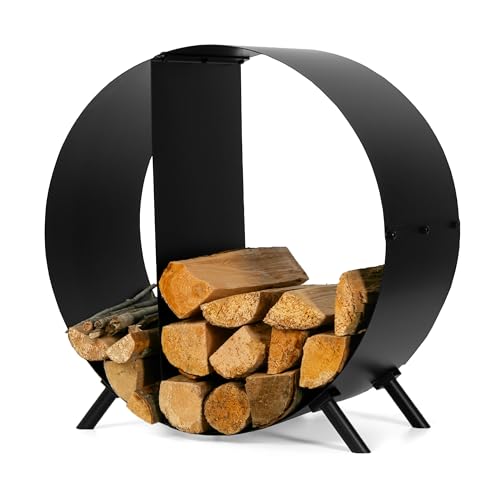 Firewood Rack, 30 Inch Circular Fire Log Holder, Indoor - Image 2