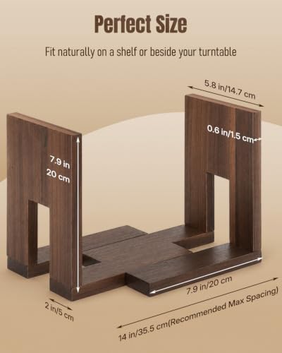 Uniclife Vinyl Record Storage Rack Wooden Vinyl Record - Image 3