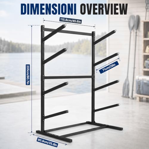 Kayak Storage Rack, 4 Tier Heavy Duty Freestanding | Home Organization - Image 6