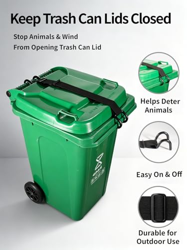 Trash Can Locks 4 Pack, Lid Lock Straps for Raccoons - Image 4