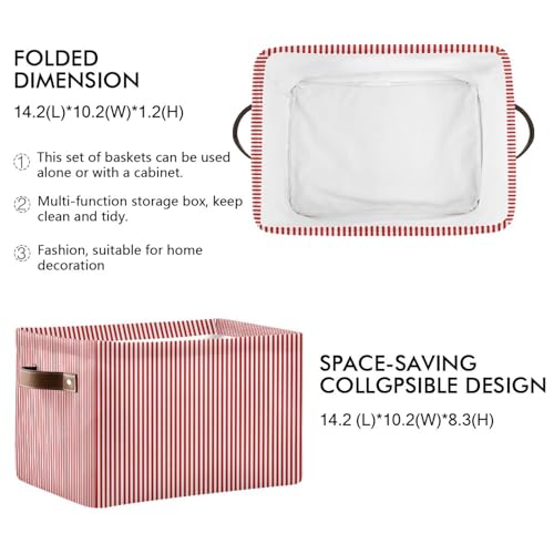 Canvas Storage Basket with Handles Collapsible Bin - Image 6