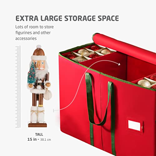 ZOBER Large Christmas Ornament Storage Box - Stores 80 3" - Image 5