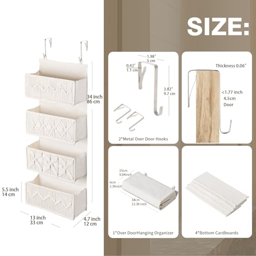 janebeauties Over the Door Organizer Macrame Boho Nu | All Products - Image 5