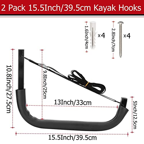 Kayak Storage Racks, Canoes Garage Storage Hooks - Image 3