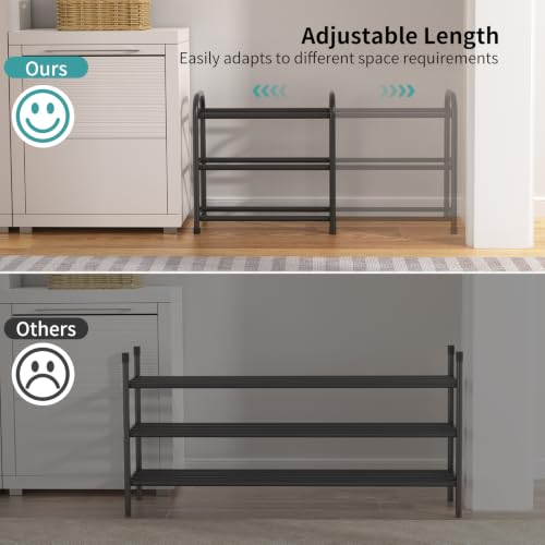 Gonfoam Expandable 3-Tier Shoe Rack for Closet | Home Organization - Image 5