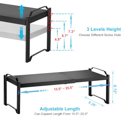 1 Pack Expandable Cabinet Countertop Shelves, Stackable Shelves - Image 3