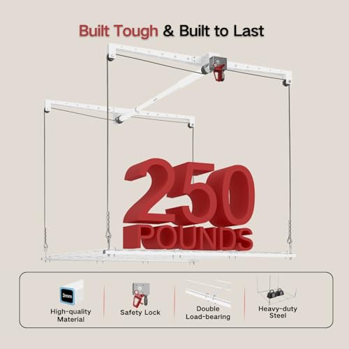Overhead Garage Storage Rack, Adjustable Heavy-duty 4x4 Ft - Image 6