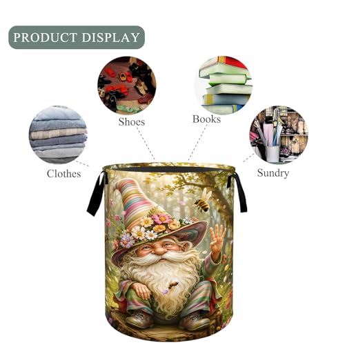 Gnome Laundry Basket Hamper, Organizer Bins Gifts for Women Kids - Image 5