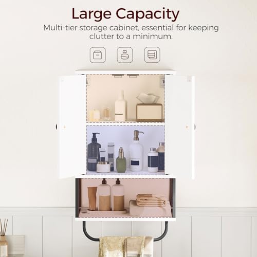 MAHANCRIS Bathroom Wall Cabinet with 2 Door | Home Organization - Image 5