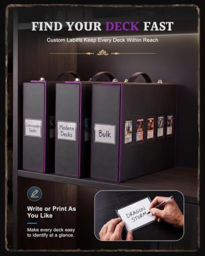 5 Row Trading Card Storage Box with Commander Display Window - Image 6