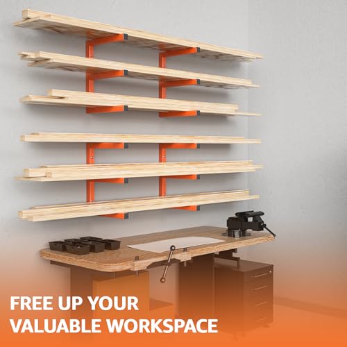 Wood Organizer and Lumber Storage Rack Wall Mount, Heavy - Image 7