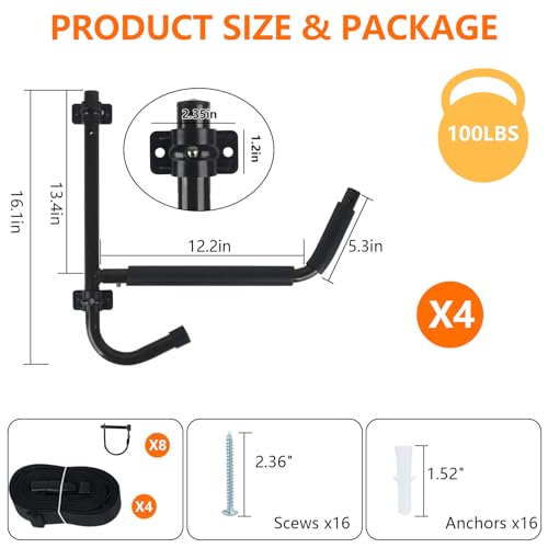Kayak Storage Rack,Kayak Wall Mount - Image 3