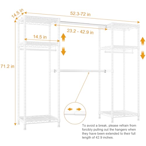 E7 Heavy Duty Garment Rack, Metal Clothing Racks | Laundry & Clothing - Image 4