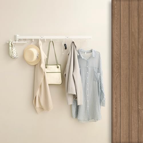 JOOM Aluminum Wall Mounted Clothes Drying Rack, 51-Inch Tri-Fold - Image 3