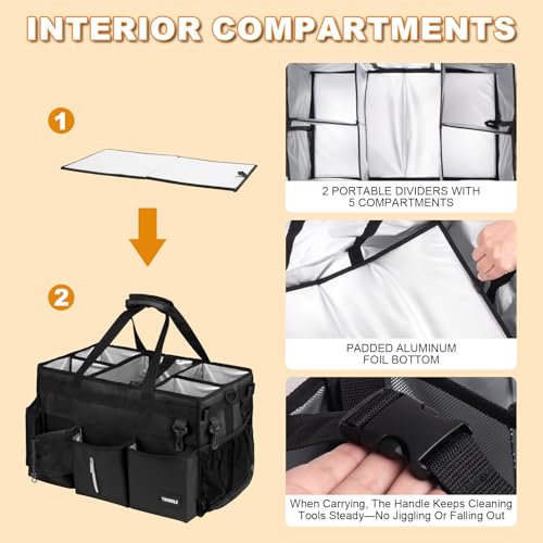 Extra Large Cleaning Caddy Bag with Built-In Support Board - Image 6