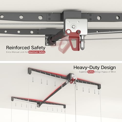 Overhead Garage Storage Rack for 8-10 FT Ceiling, Heavy-duty 4x4 - Image 4