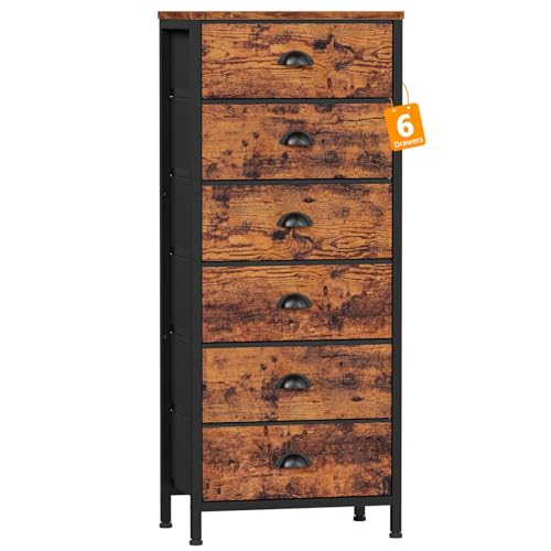 Furnulem Dresser for Bedroom, 6 Bins Tall Fabric Storage Drawers - Image 2