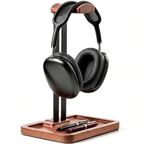 Wooden Headphone Holder, Solid Stand with Non-Slip | Home Organization - Image 2