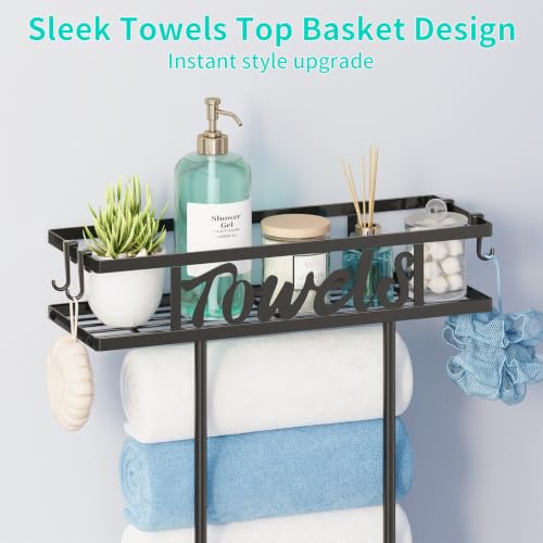 HapiRm Rolled Towel Racks for Bathroom - Towel Storage - Image 5