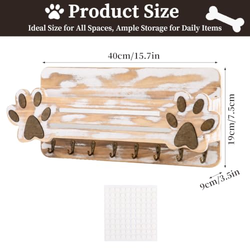 Farmhouse Dog Leash Holder for Wall, Cute Wall Mount Dog - Image 4