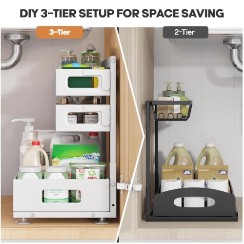 1 Pack Under Sink Organizer,Pull Out Cabinet Organiz | Under Sink Stor - Image 4