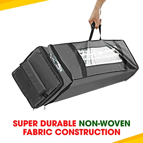 Wrapping Paper Storage Bag with Pocket and Handles | Home Organization - Image 5