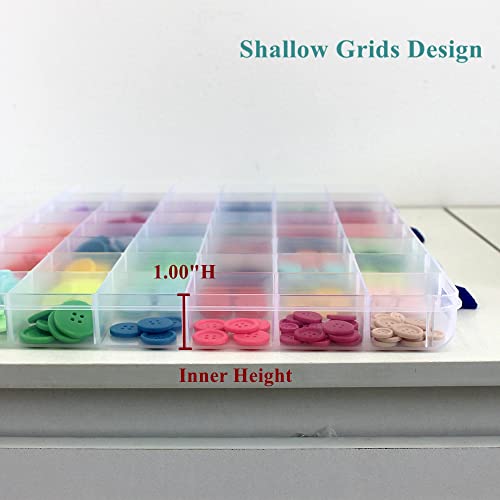 2 Pack Fixed 48 Grids Clear Plastic Divider Storage Box - Image 5