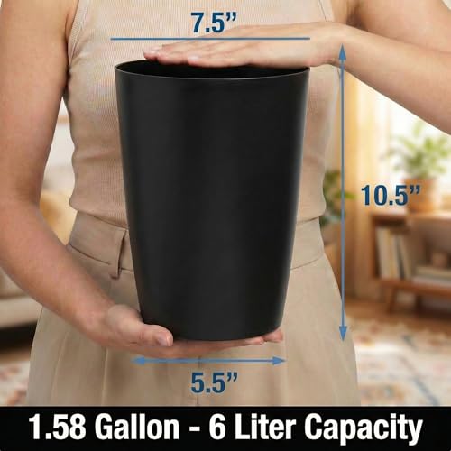 Mini Waste Basket, Durable Small Plastic Garbage Trash Can Bin - Image 4