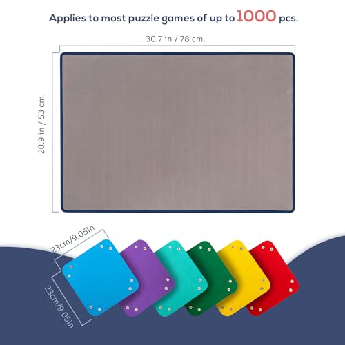 Tektalk Jigsaw Puzzle Board with 6 Color Sorting Trays - Image 3