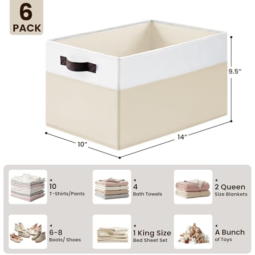 Criusia 6 Pack Large Toy Box Chest, Collapsible Stur | All Products - Image 3