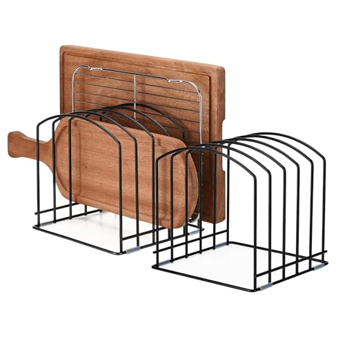 2PCS Cutting Board Organizer for Cabinet, 5 Standard (1.1") Slots - Image 2