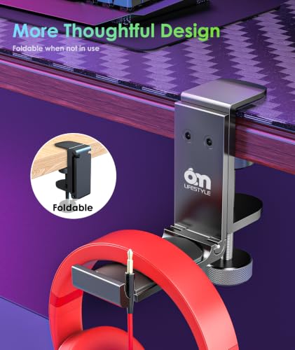 6amLifestyle Foldable All Aluminum Headphone Hook Holder - Image 3
