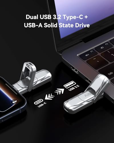 Aiibe 128GB Solid State Dual Drive up to 450MB/s USB C Solid - Image 3