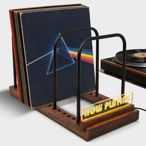 Vinyl Record Storage Holder for 50-75 LPs, Wood - Image 2