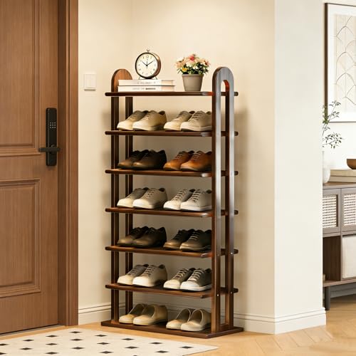 Vertical Shoe Rack - 7 Tier Tall Narrow Shoe Rack Organizer - Image 7