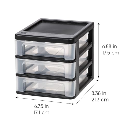 IRIS USA 2-Pack, 3-Drawer Small Plastic Stacking Des | All Products - Image 4