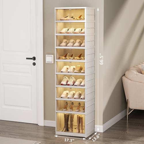 Shoe Rack Organizer for Entryway, 9 Tiers, 18 Pairs, 17.3" Wide - Image 3