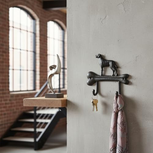 Comfy Hour 7" Heavy Duty Cast Iron Dog Wall Hook | Laundry & Clothing - Image 5