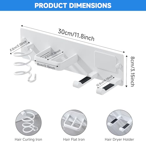 Hair Dryer Holder Wall Mounted,Blow Dryer - Image 3
