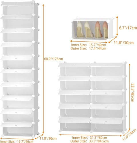 HOMIDEC Shoe Storage, 10-Tier Shoe Rack Shoe Organizer for Closet - Image 3