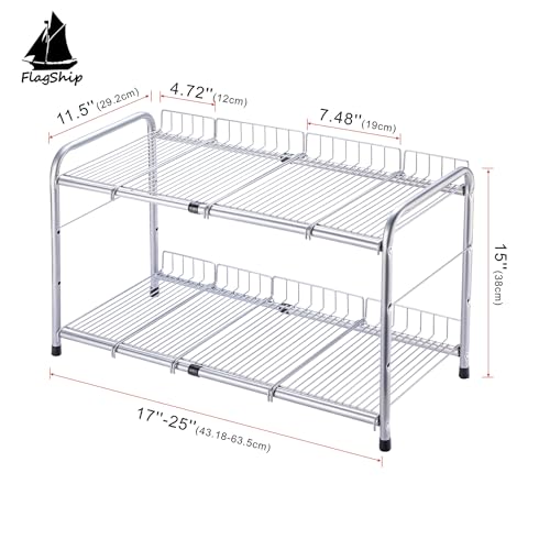 FlagShip 2 Tier Under Sink Organizers and Storage Rack - Image 3