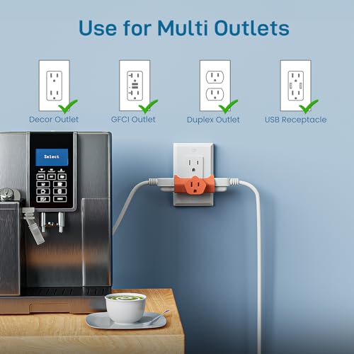 K KASONIC 3 Outlet Grounding Adapter Heavy Duty Plug Extender 3 - Image 4