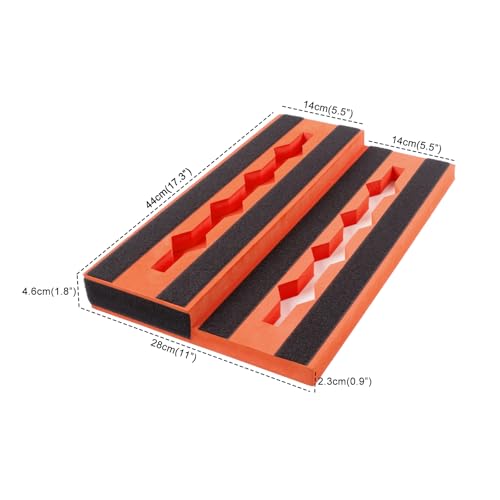 Rockhouse 2-Tier Orange EVA 17.3"x11" Guitar Pedal Board for Home - Image 6