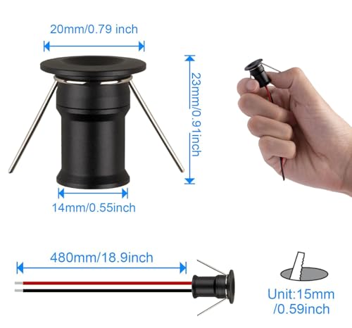 902 120°LED mini Spotlight,DC12V 1W - Image 5