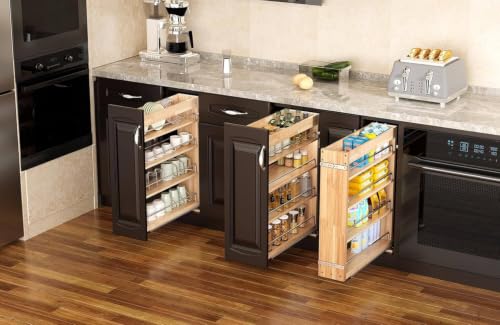 OCG 4-Tier Pull Out Kitchen Cabinet Spice Rack Holder - Image 8