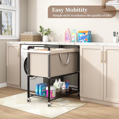 Laundry Hamper cart with wheels - Image 8