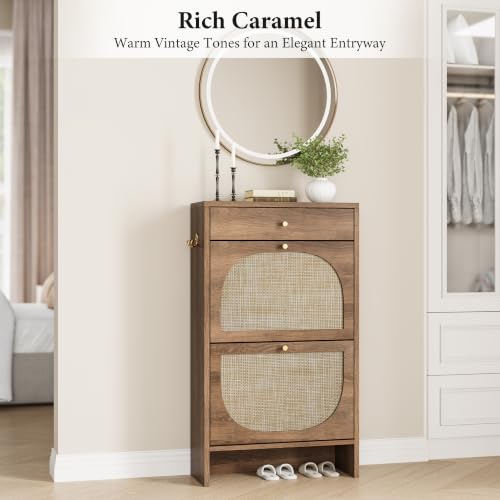 Shoe Storage Cabinet for Entryway, Slim Shoe Rack with 2 - Image 7